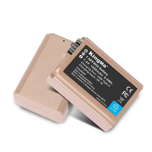 [KingMa] 1080mAh NP - FW50 Camera Battery with Type C Charging port For Sony NEX 3/5/7 series Alpha - NPFW50 / FW50 FW