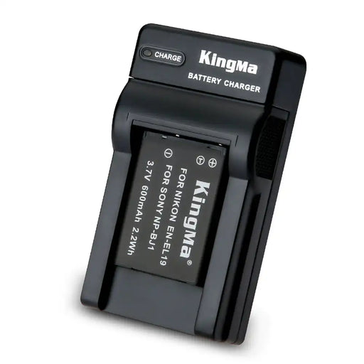 Nikon EN-EL19 | Sony NP-BJ1 600mAh Replacement Battery and Single Charger with LED Indicator Set - 2