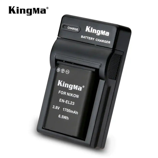 [KingMa] EN - EL23 1700mAh Camera Replacement Battery and Fast USB Charger Set for Nikon