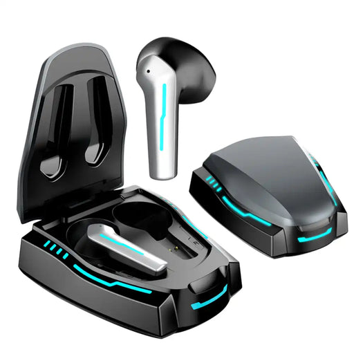 [NYZE] YX02 Low Latency Gaming Earbuds with Space Ship Style Charging Case Long Battery Life
