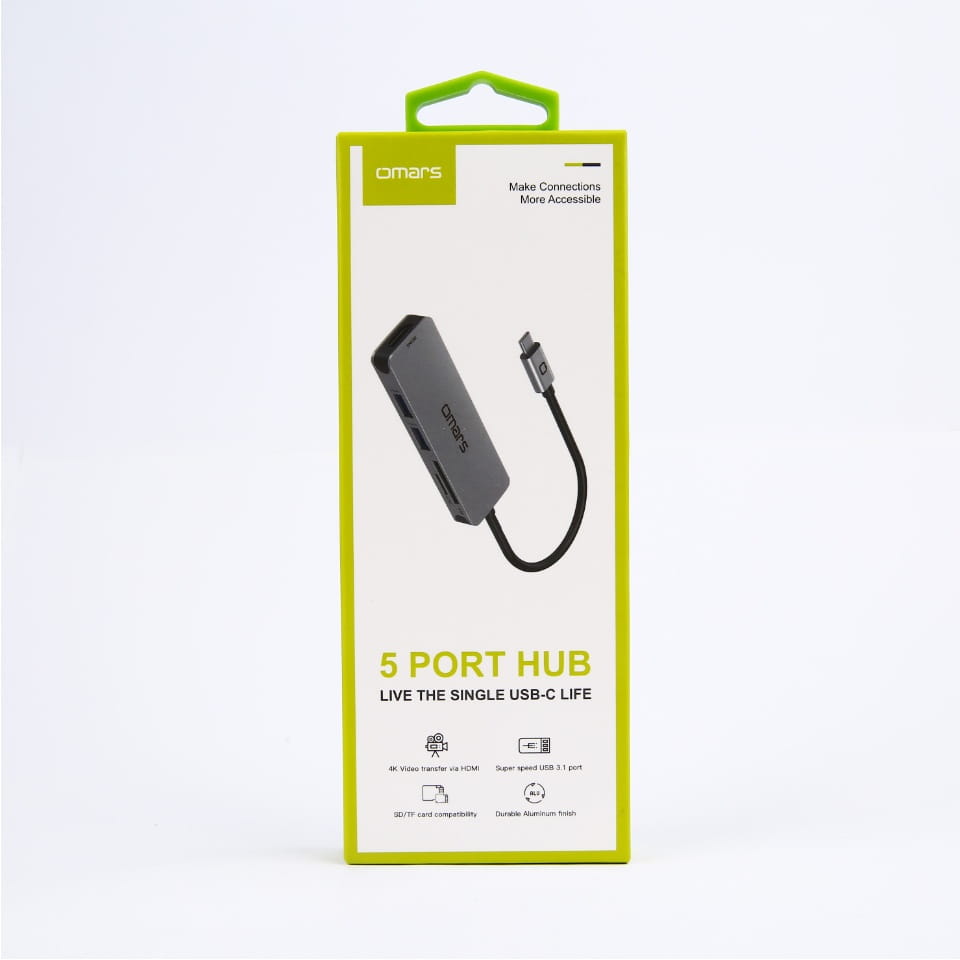[OMARS] SuperFast Charging 5 Port USB - C Hub - OMHB006