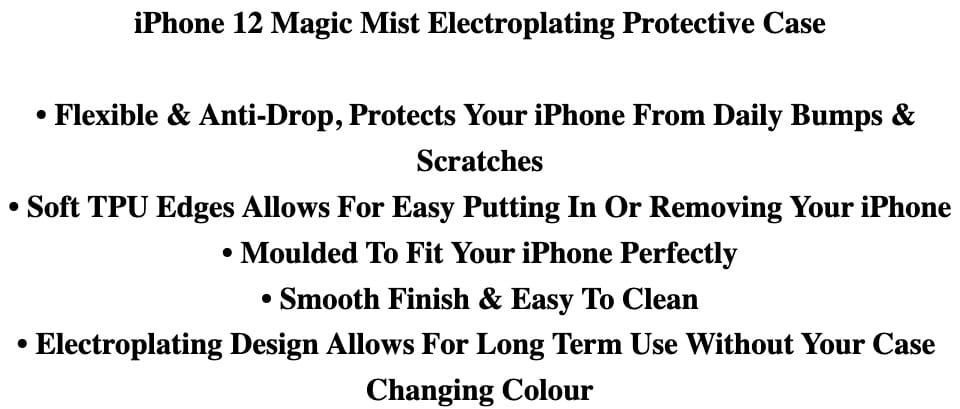 iPhone 12 | Pro Magic Mist Electroplating Phone Case