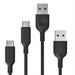 2-Pack USB-A to Type-C Cables (White/Black) [RAVPower RP-CB008]-Cables-RAVPower-Black-Gadget King Pte. Ltd.