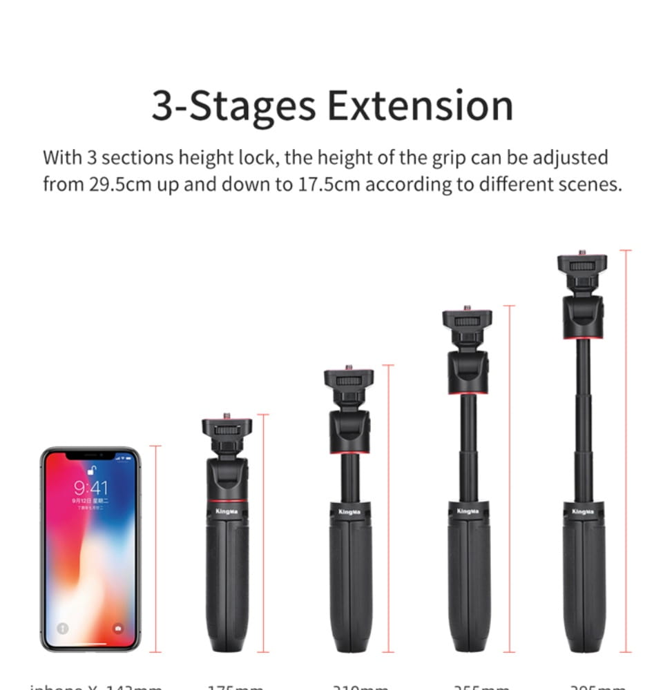 [KingMa] New Vlog Accessories Vlogging Camera Grip Extension Tripod Grip For Mirrorless camera action camera smart phone