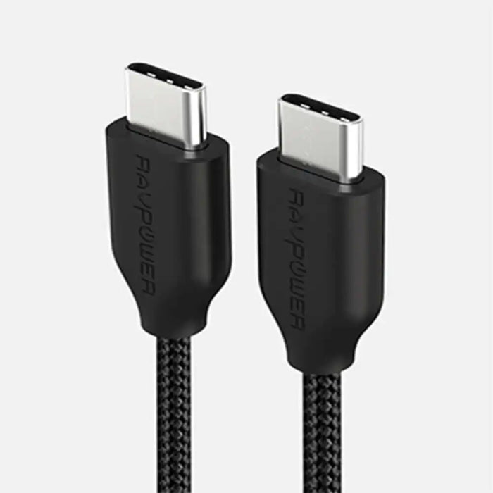 3ft/0.9m Tough Braided Type-C to Type-C Cable [RAVPower RP-CB018]-Cables-RAVPower-Gadget King Pte. Ltd.