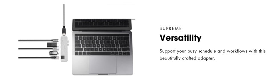 [PEPPER JOBS] Dual USB - C Hub with 4K HDMI output for MacBook Pro 13’/15’/16’ & MBA [TCH - MBP7 + ]