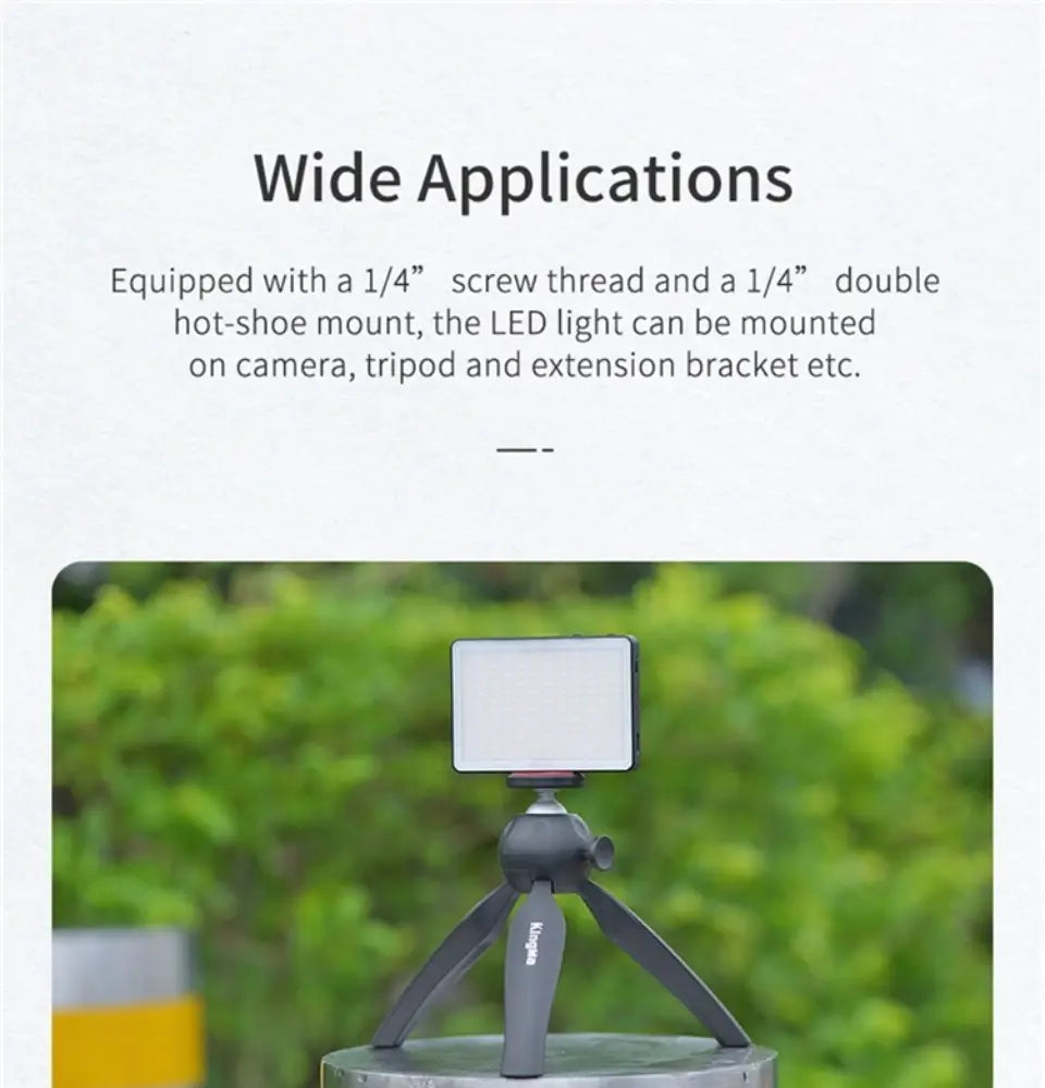 [Kingma] Mini Portable LED Video Light for video record photo shooting live streaming vlogging (KM - 128AI)