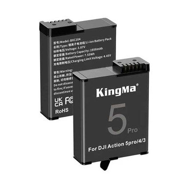BCX204 Replacement Battery for DJI OSMO Action 3 / 4 / 5 / 6 Camera