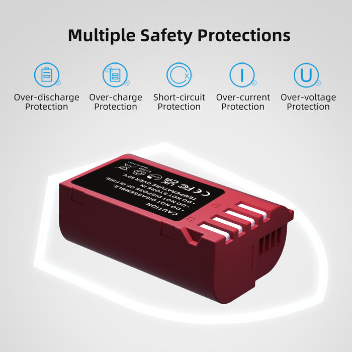 DMW-BLK22 Camera Replacement Battery 2600mAh for Panasonic DC-S5, S5K, S52, S1 II, S5 mark II, GH5 mark II, GH6