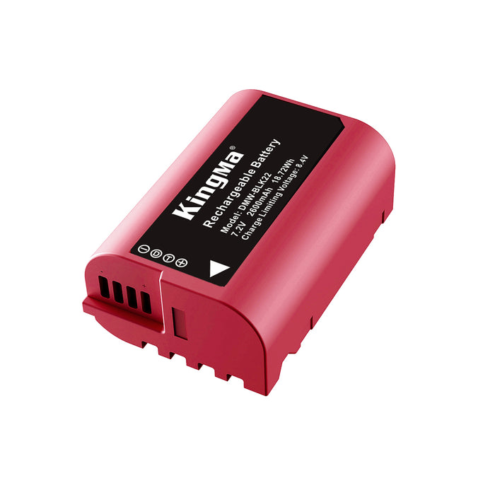 DMW-BLK22 Camera Replacement Battery 2600mAh for Panasonic DC-S5, S5K, S52, S1 II, S5 mark II, GH5 mark II, GH6
