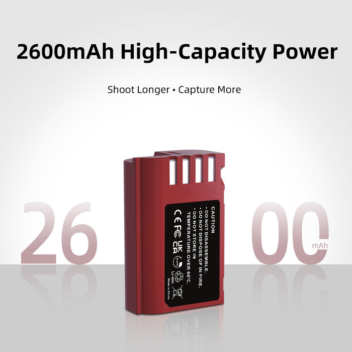 DMW-BLK22 Camera Replacement Battery 2600mAh for Panasonic DC-S5, S5K, S52, S1 II, S5 mark II, GH5 mark II, GH6