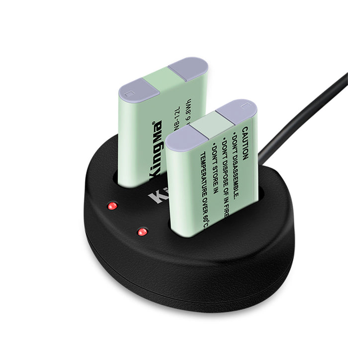 NB-12L Replacement Battery and Dual Charger Set for Canon Camera