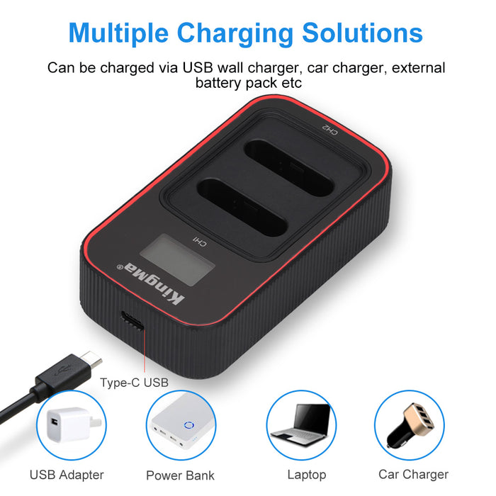 KingMa Li90B & Li92B Set | Olympus | 1100mAh Battery | Dual Charger