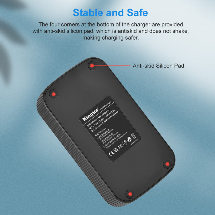 Dual LCD Display Charger for GoPro Hero 13 Camera Battery