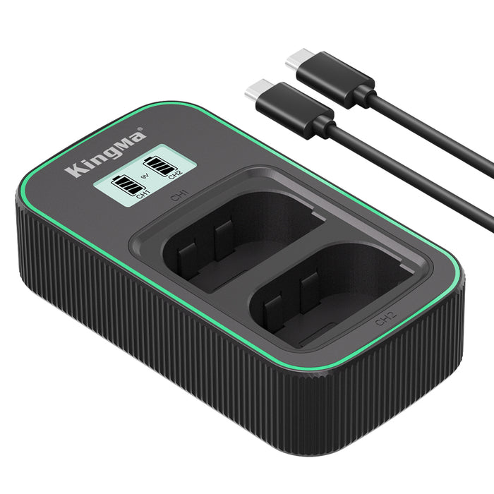 LP-E6 1960mAH Replacement Battery and Ultra Fast Dual Charger for Canon Cameras using LPE6 / LP-E6NH Battery