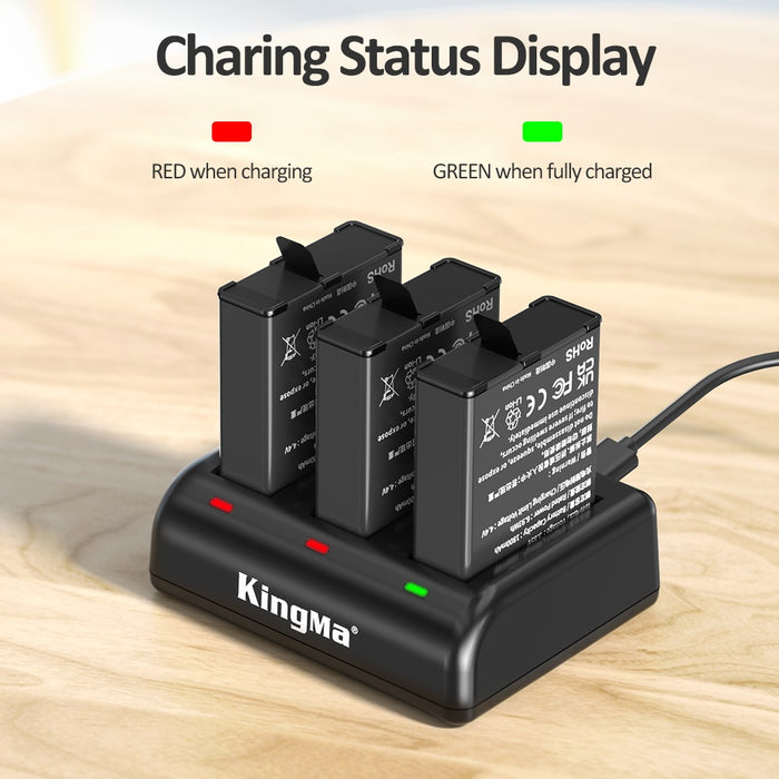 KingMa DJI OSMO Action 3 / 4 / 5  Camera Replacement Battery & Charger Set