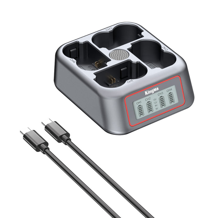 NP-W235 4-Slot Super Fast Charger for Fujifilm Batteries - Supports QC and PD