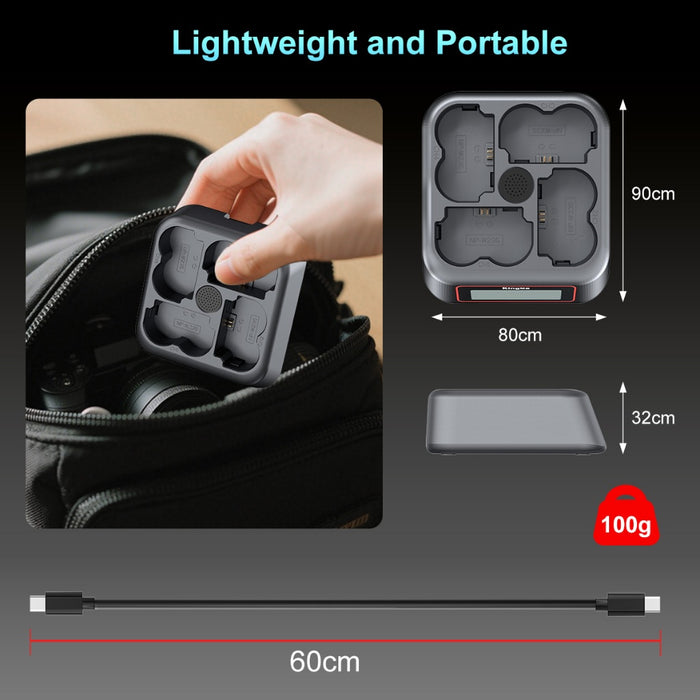 NP-W235 4-Slot Super Fast Charger for Fujifilm Batteries - Supports QC and PD