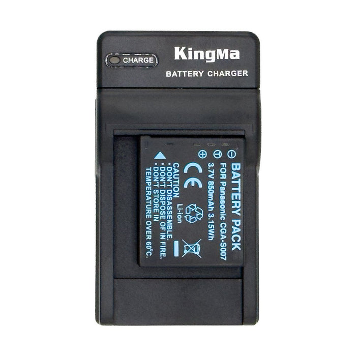 CGA-S007 / DMW-BCD10 Replacement Battery and Charge Set for Panasonic Camera using CGA S007e Battery