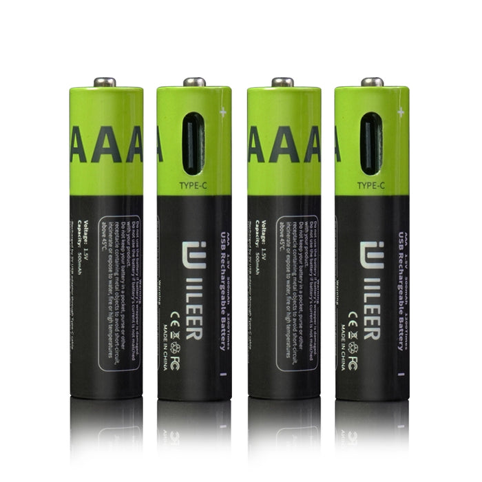 AA / AAA / 9V High Capacity Rechargeable Battery with Built-in Type C Port
