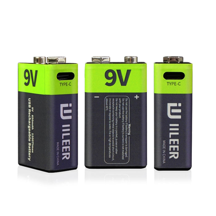 AA / AAA / 9V High Capacity Rechargeable Battery with Built-in Type C Port