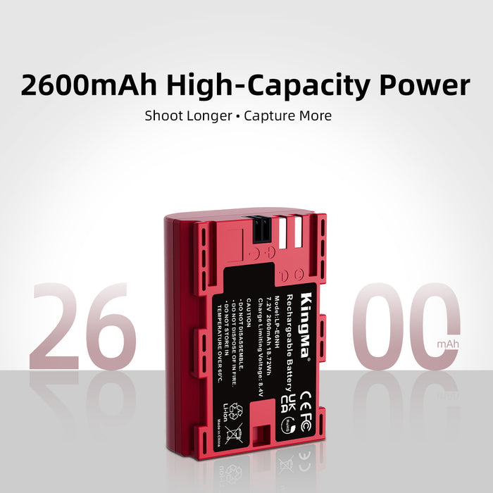 LP-E6NH Replacement Battery 2600mAh for Canon Camera