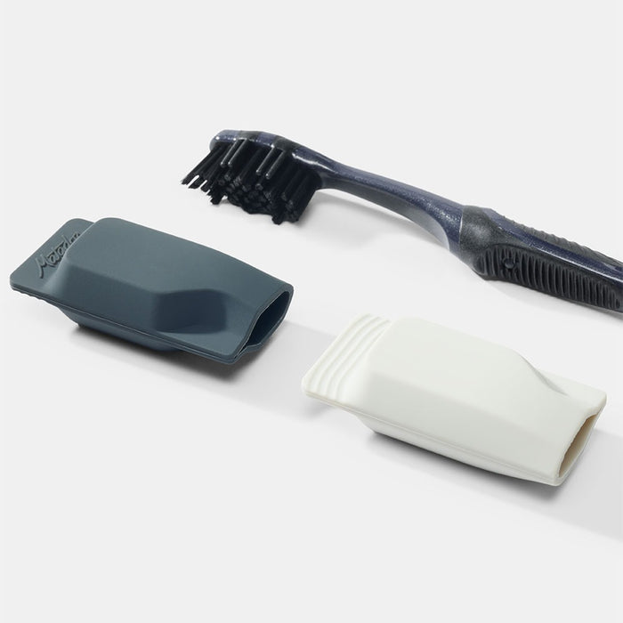 Toothbrush Caps (2-Pack) - Black / White