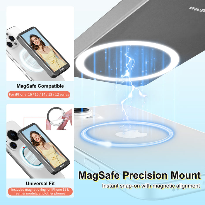 Magnetic Wireless Screen for Phone Vlogging and Selfies