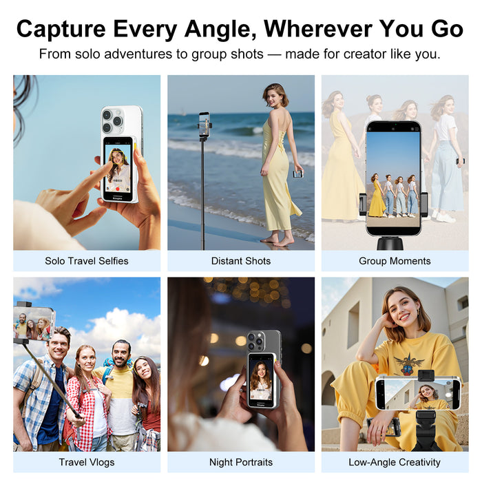 Magnetic Wireless Screen for Phone Vlogging and Selfies