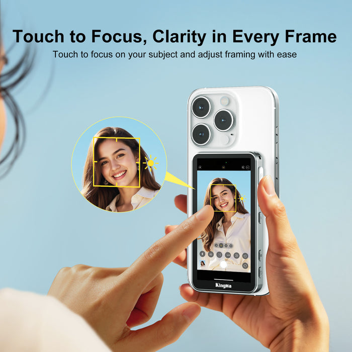 Magnetic Wireless Screen for Phone Vlogging and Selfies