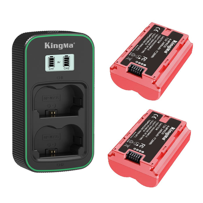 NP-W235 Replacement Battery and Fast 9V Dual Charger Set for Fujifilm Camera