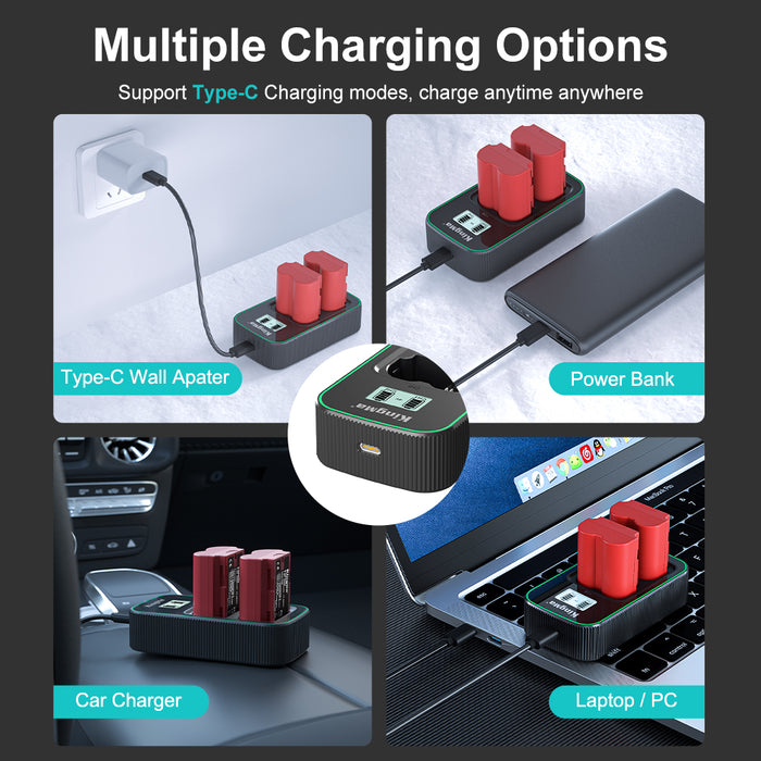 NP-W235 Replacement Battery and Fast 9V Dual Charger Set for Fujifilm Camera