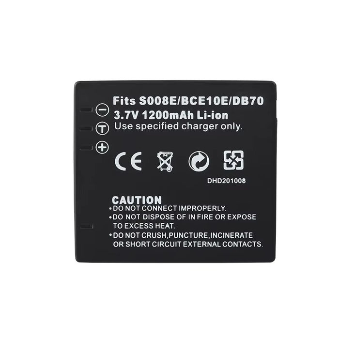 S008E / BCE10 / DB70 Replacement Battery for Panasonic and Ricoh Cameras