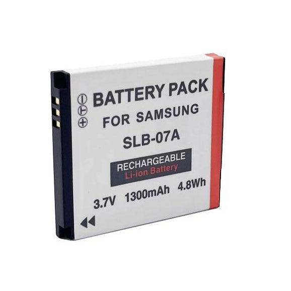 SLB-07A Replacement Battery and Charger Set for Samsung Camera