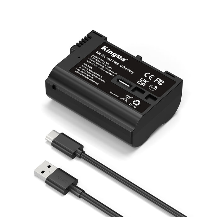 EN-EL15 | Nikon | 2600mAh | Replacement Battery | USB Type-C Port