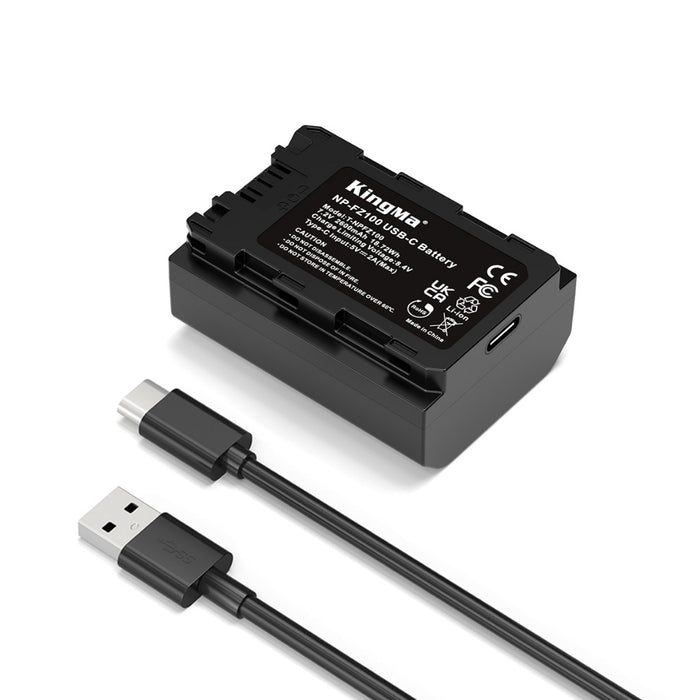 NP-FZ100 Replacement Battery with USB Type-C Charging port for Sony Cameras