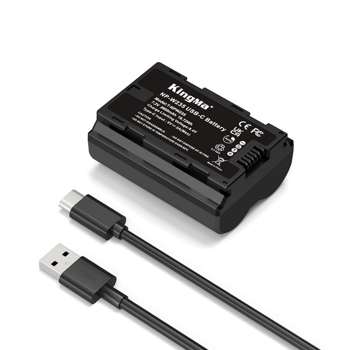 NP-W235 Replacement Battery with USB Type-C Charging Port for FujiFilm Cameras