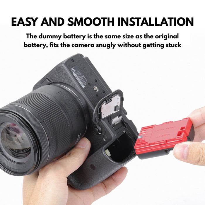 LP-E6NH USB Type-C Dummy Battery for Canon Cameras