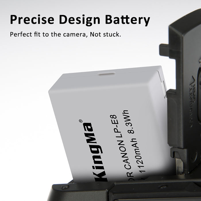 LP-E8 Replacement Battery and Charger Set for Canon Camera