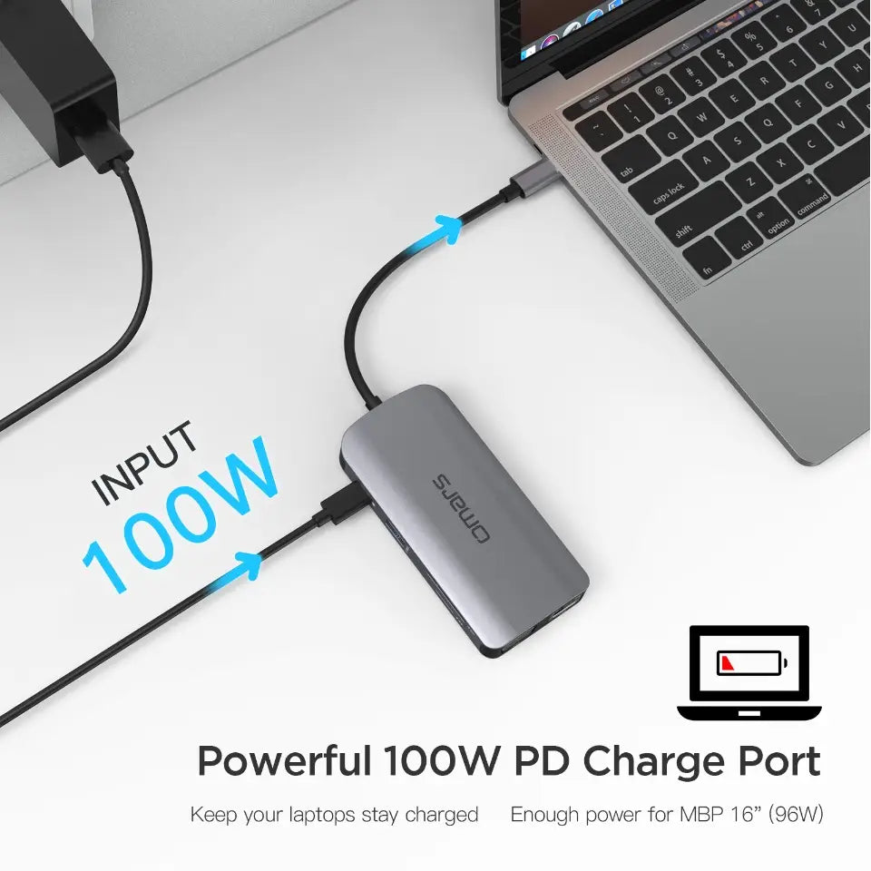 [OMARS] SuperFast Charging 9 Port USB - C Hub - OMHB004