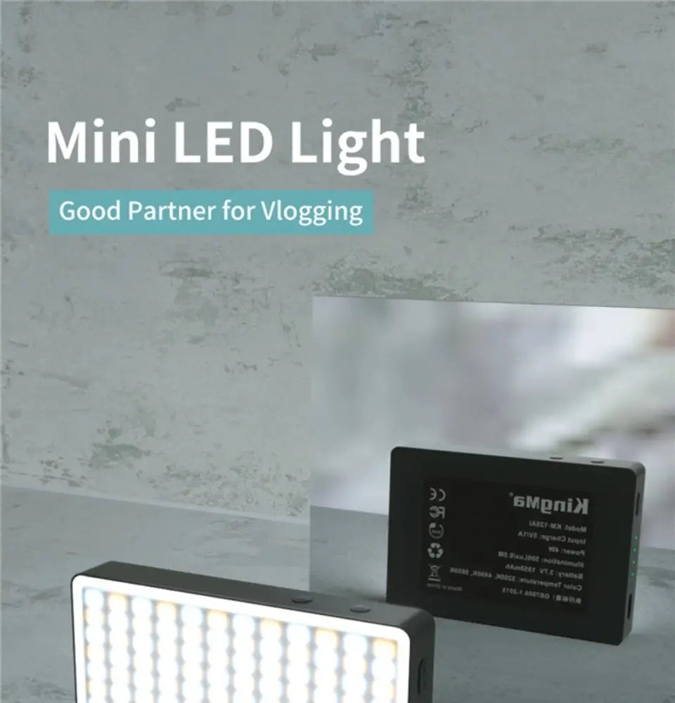 [Kingma] Mini Portable LED Video Light for video record photo shooting live streaming vlogging (KM - 128AI)