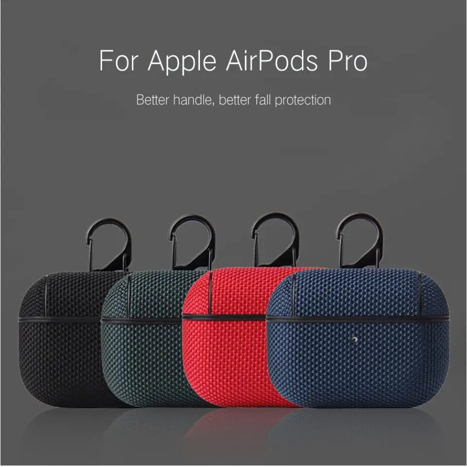 Protective Nylon Case For Apple Airpods Pro and Apple AirPods 1/2/3 Supports Wireless Charging