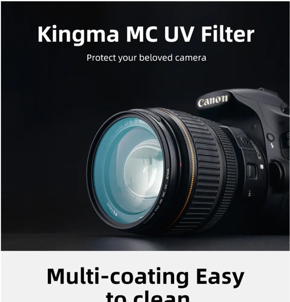 [KingMa] MC UV Filter for Sony Nikon Canon Cameras in 58mm 62mm and 67mm