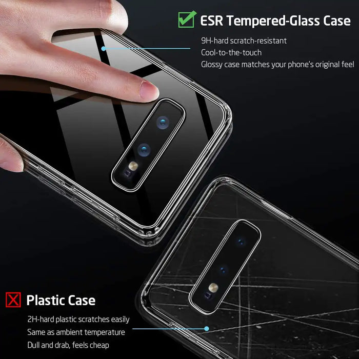 Galaxy S10 E Mimic Tempered Glass Case (Clear) - Clear