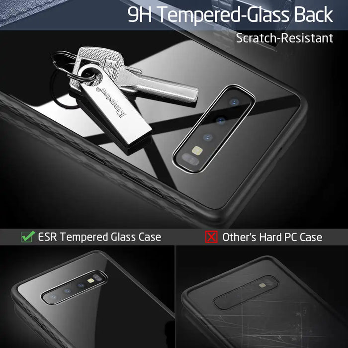 Galaxy S10 Plus Mimic Tempered Glass Case