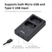 [KingMa] BP - 511 LCD Display Dual Slot Charger for Canon type Batteries - Camera Battery Chargers