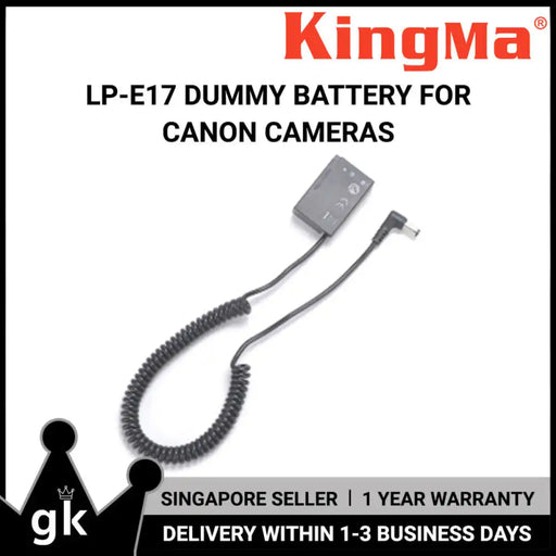 [KingMa] Dummy Battery for Canon LP - E17 / LPE17 - D - Tap Connector Version DC DJI Ronin S - Port