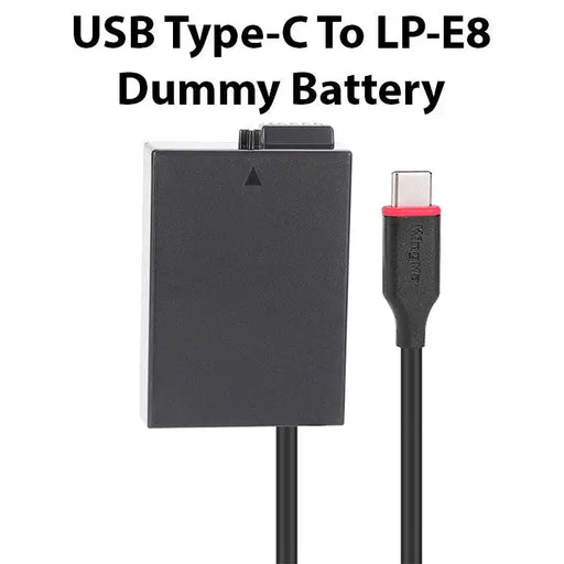[KingMa] LP - E8 to USB Type - C Dummy Battery for Canon 650D 600D 700D 550D / LPE8 LP E8