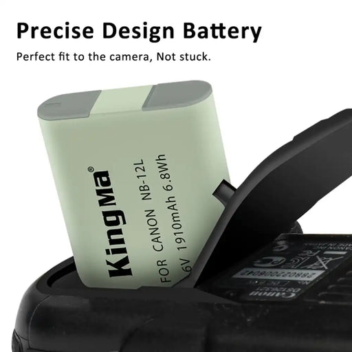 [KingMa] 1910mAh Replacement for NB - 12L Li - ion Battery Compatible Canon Legria Mini X PowerShot and more / NB12L