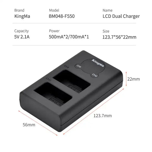 KingMa EN-EL25 Battery Charger | Nikon | Dual Slot LCD Display - 2